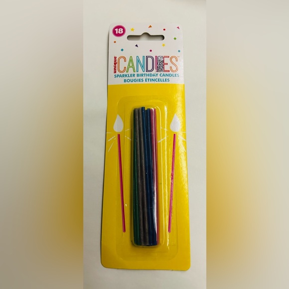 New 2 Packages Unique Candles 3 7/8" 36 Total Candles Sparkler Pink Blue Green - Picture 9 of 13
